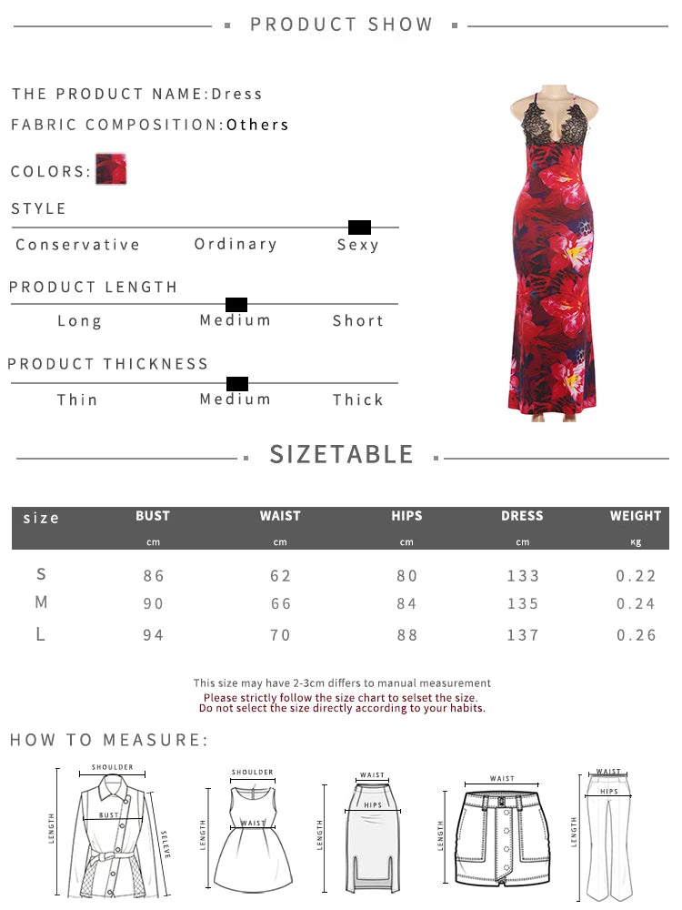 Cross Bandage Backless Sling Flower Print Lace Patchwork Dress for Women