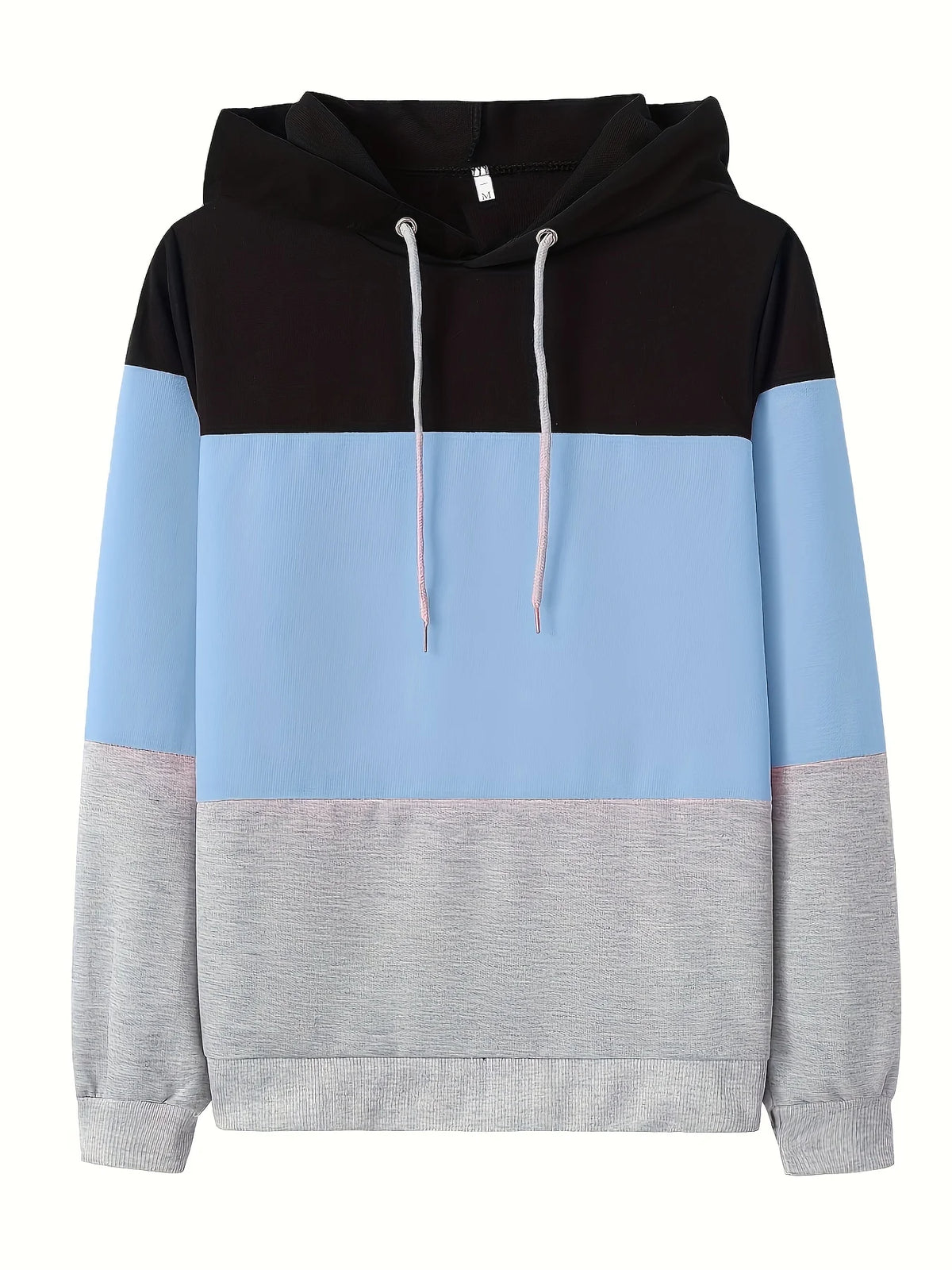 Trendy Color Block Long Sleeve Loose Fit Top for Women