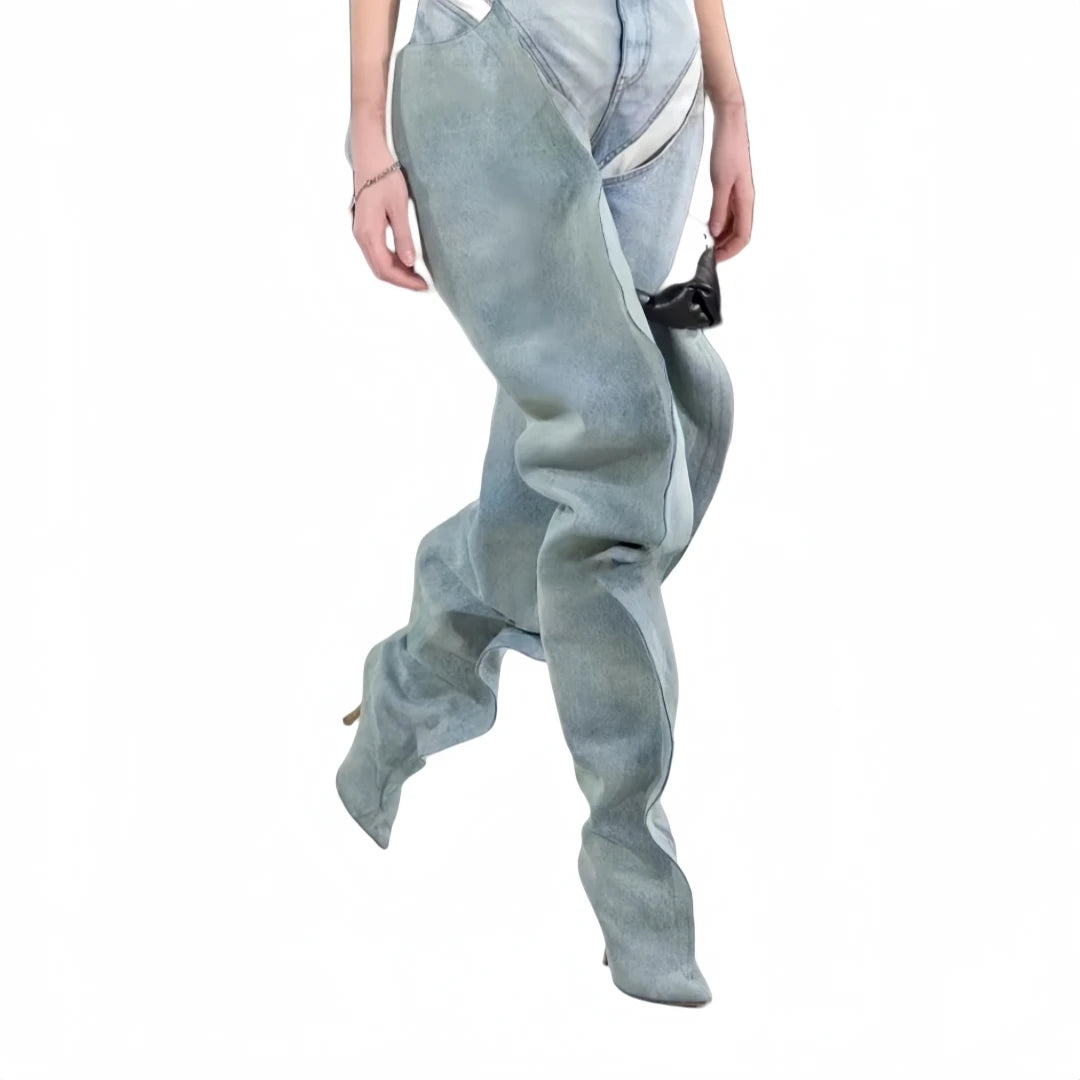 Pointed Over-the-Knee Boots With Thin Heels for Women