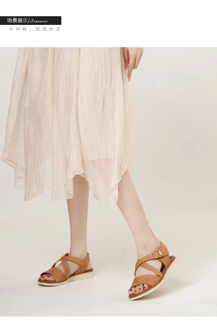 Summer Lightweight Single Strap Wedge Sandals for Women