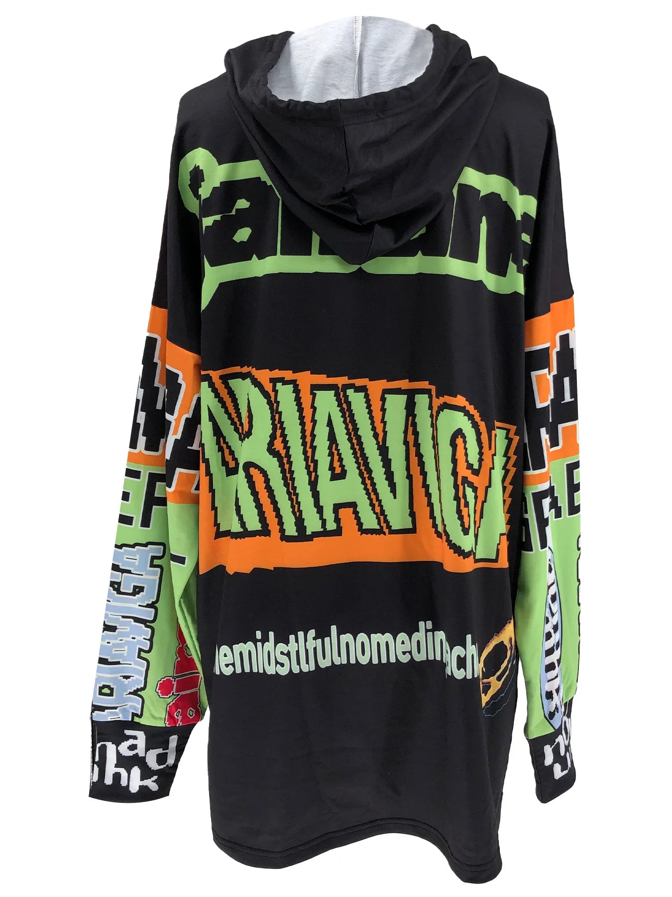 FAGADOER Spring New Retro Letter Printing Sweatshirts Women Long Sleeve Drawstring Loose Hoodie Top Fashion Female Streetwear