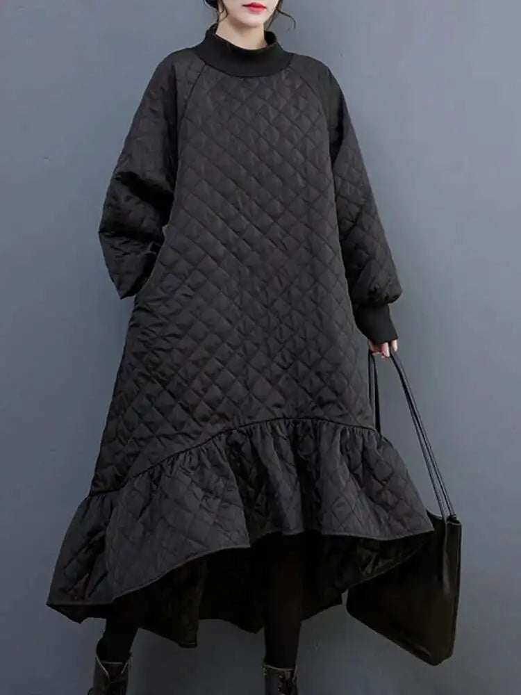Loose Fishtail Mid-Calf Dress