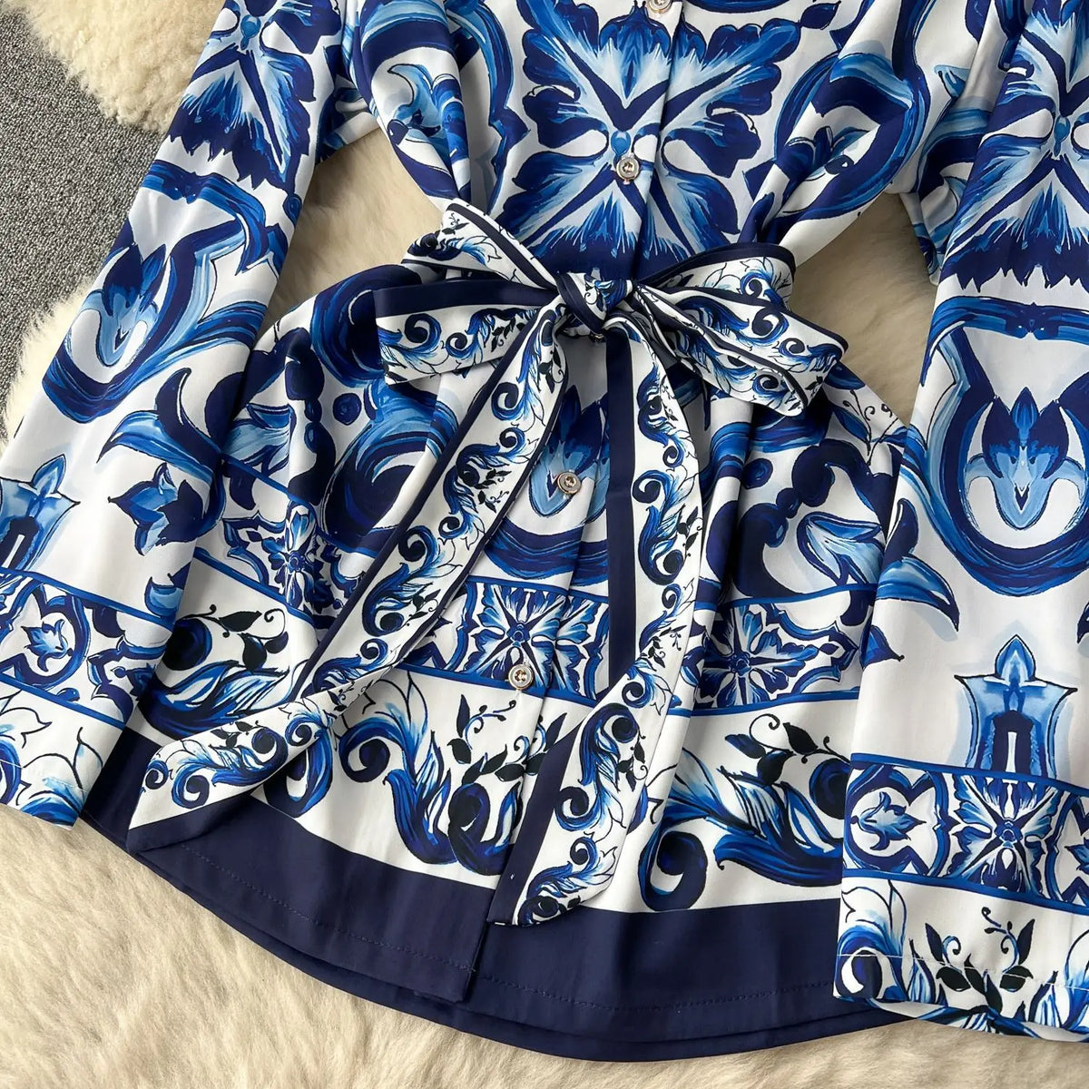 Casual Turn Down Collar Two Piece Pants Set for Women