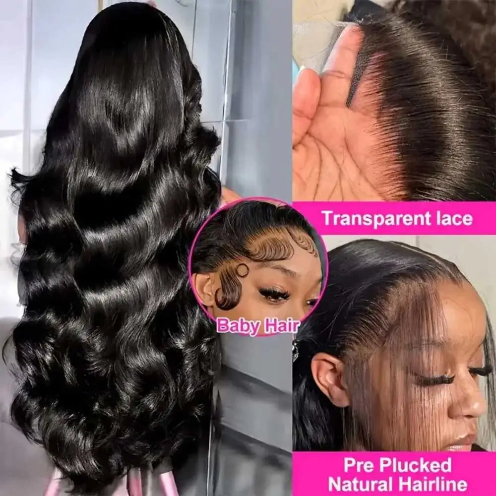 Premium 40 Inch Hd Lace Front Body Wave Wig for Women