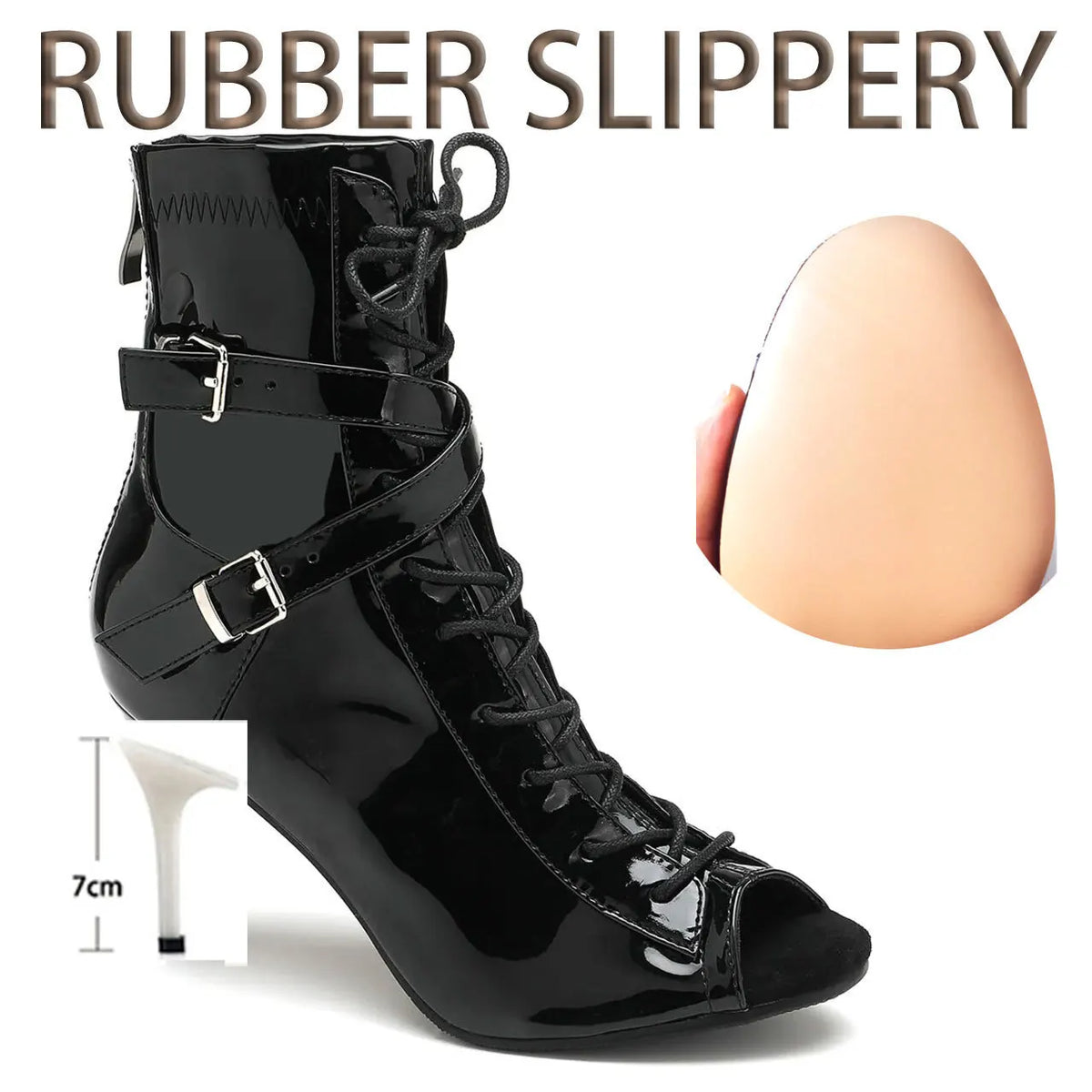 Lace Up High Heel Jazz Dance Ankle Boots for Women