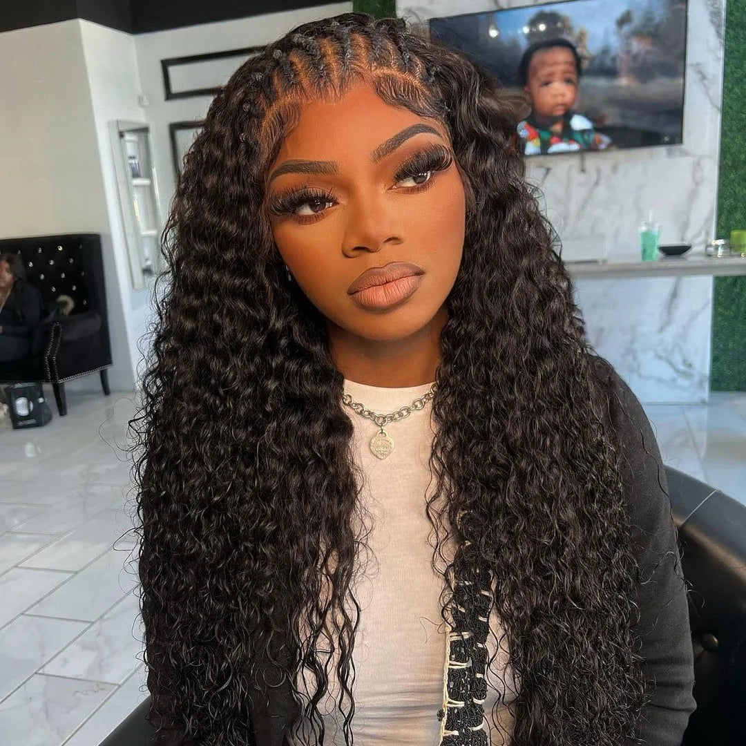 Glueless Deep Wave Water Curl Wig