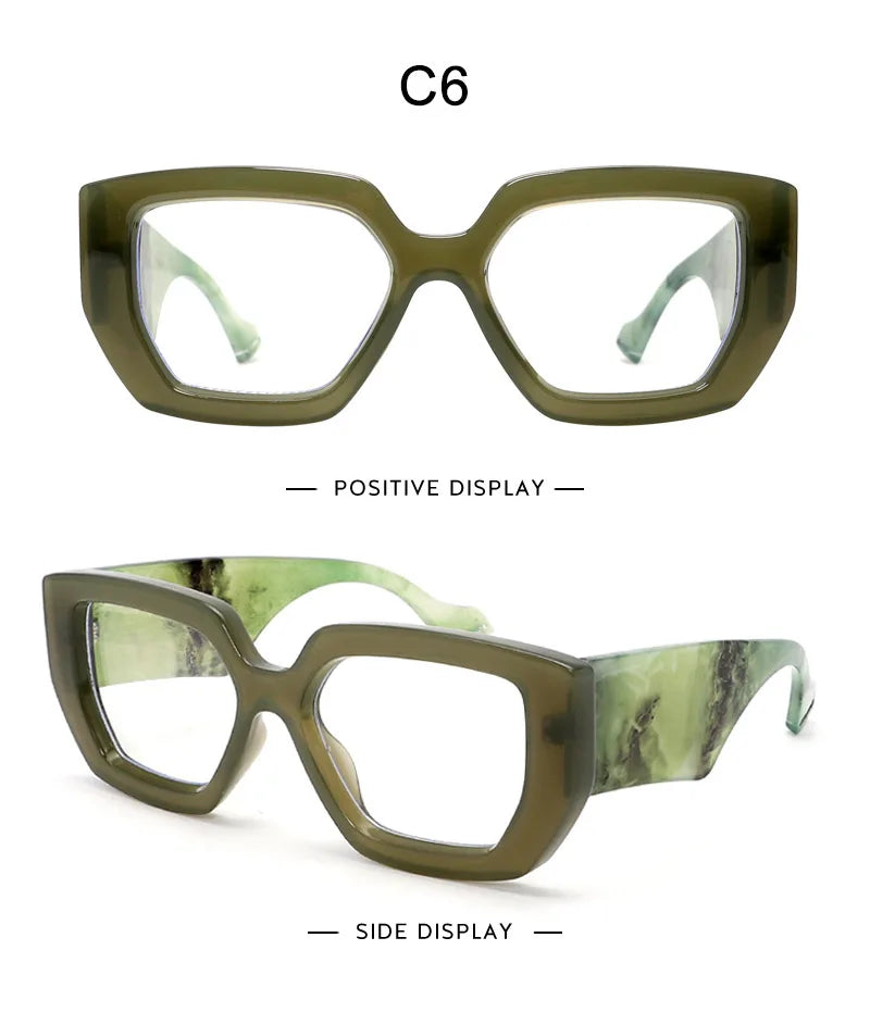 Retro Square Blue Light Blocking Glasses for Women