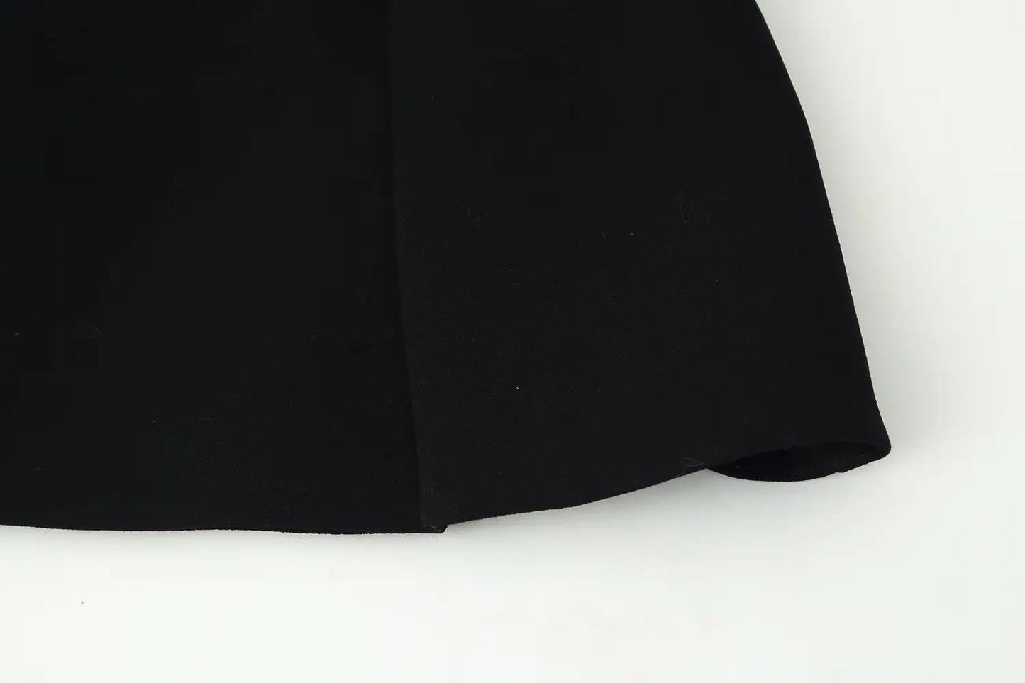 Pearl Bow Puff Sleeve Black Backless Top for Women