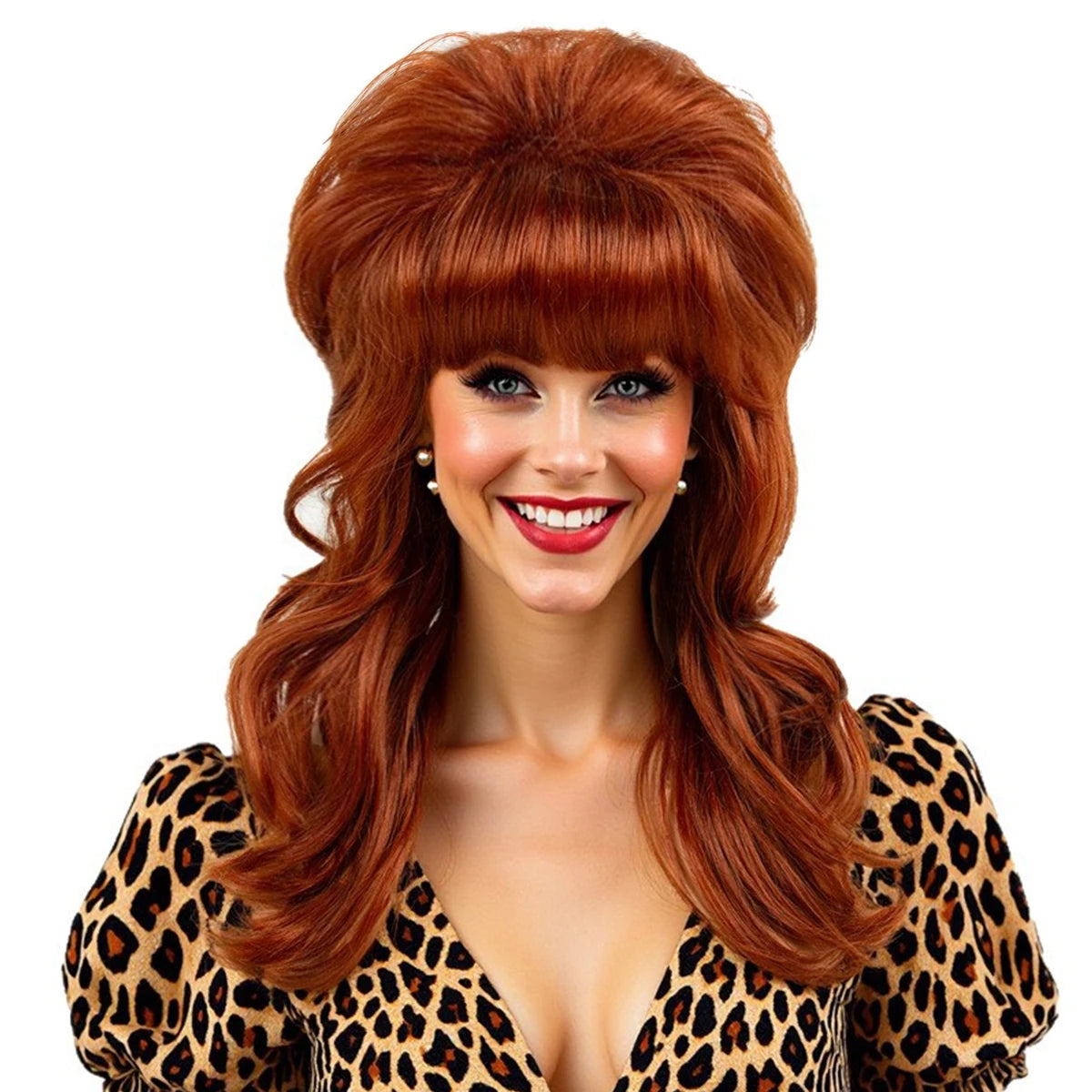 Peggy Bundy Classy 70s Retro Long Brown Hair Wig for Women Costume Accessory 60s 70s Party Cosplay