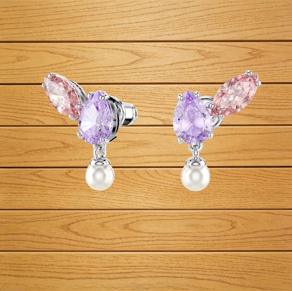 Elegant Bridal Zirconia Jewelry Set with Necklace and Earrings for Women