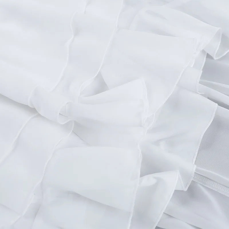 High Waist Pleated Asymmetrical Mini Skirt for Women