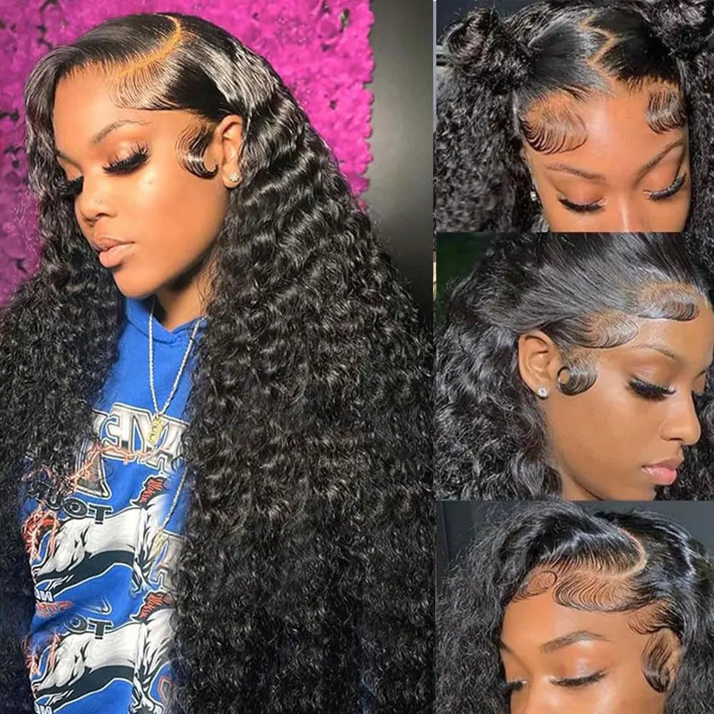 Preplucked Deep Wave Brazilian Lace Front Wig for Women