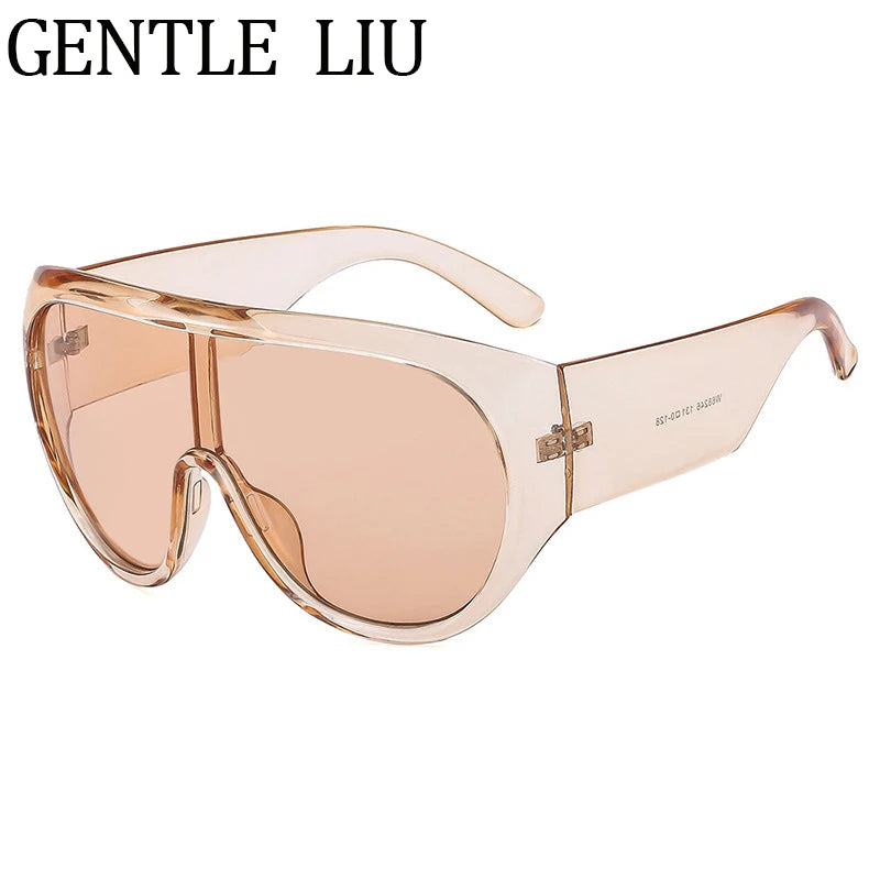 Oversized Futuristic Visor Shield Sunglasses for Women