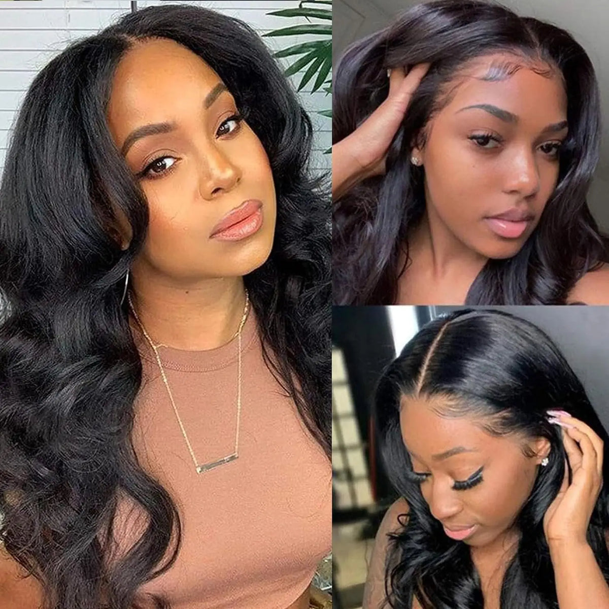 V Part No Leave Out Long Wavy Synthetic Wig for Women