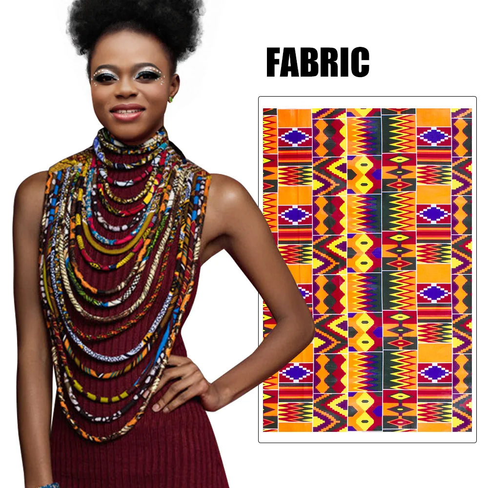 African Multi-Strand Statement Choker Necklace for Women