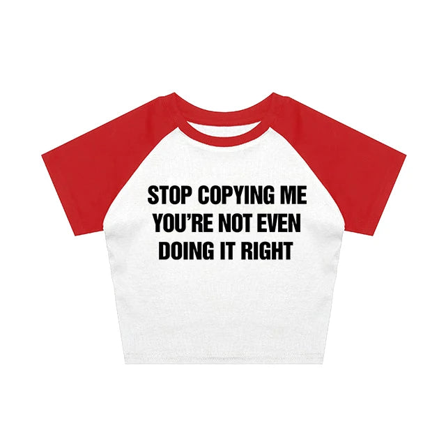 Y2K Letter Print Crop Top