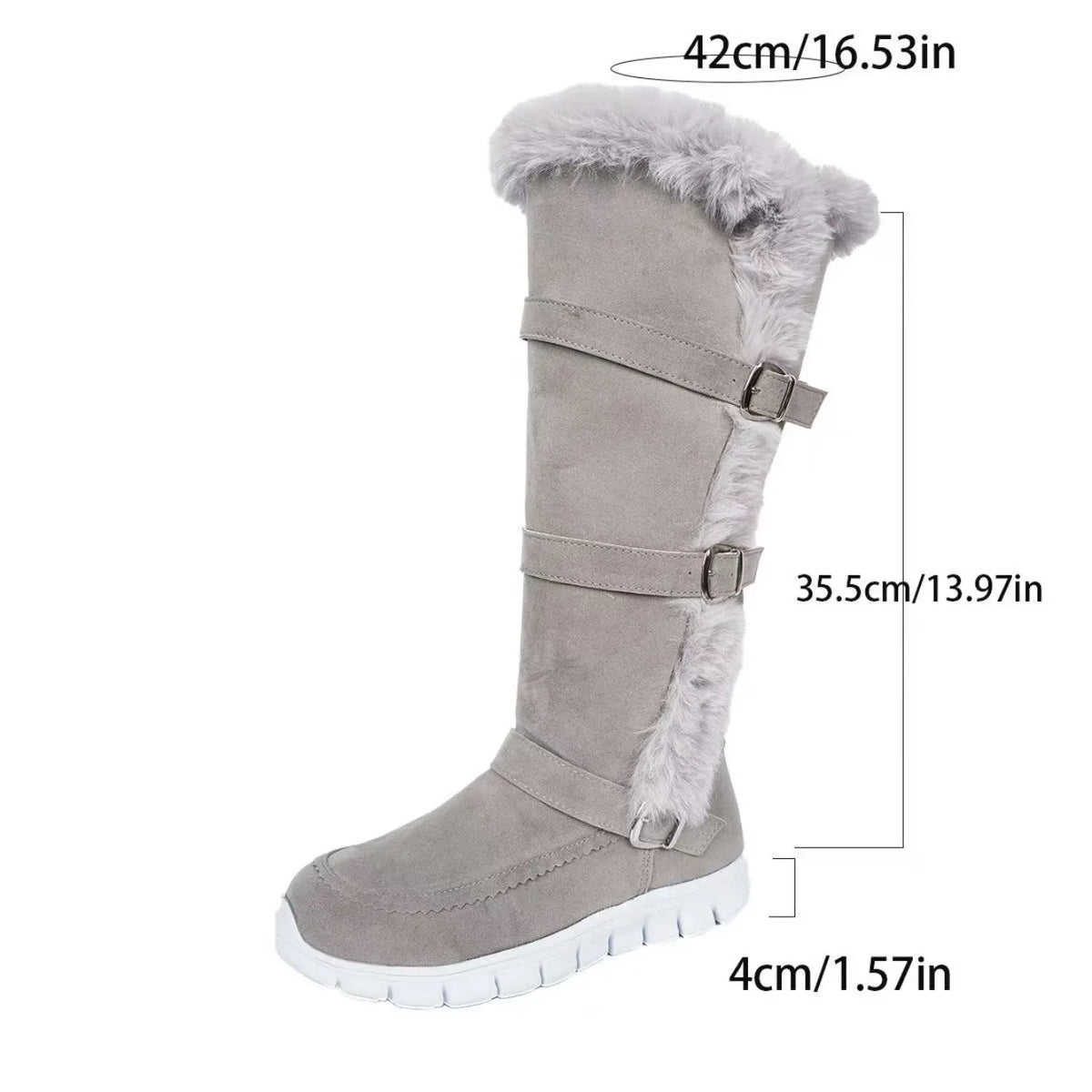 Comfortable Plush Warm Slip On Ankle Boots for Women