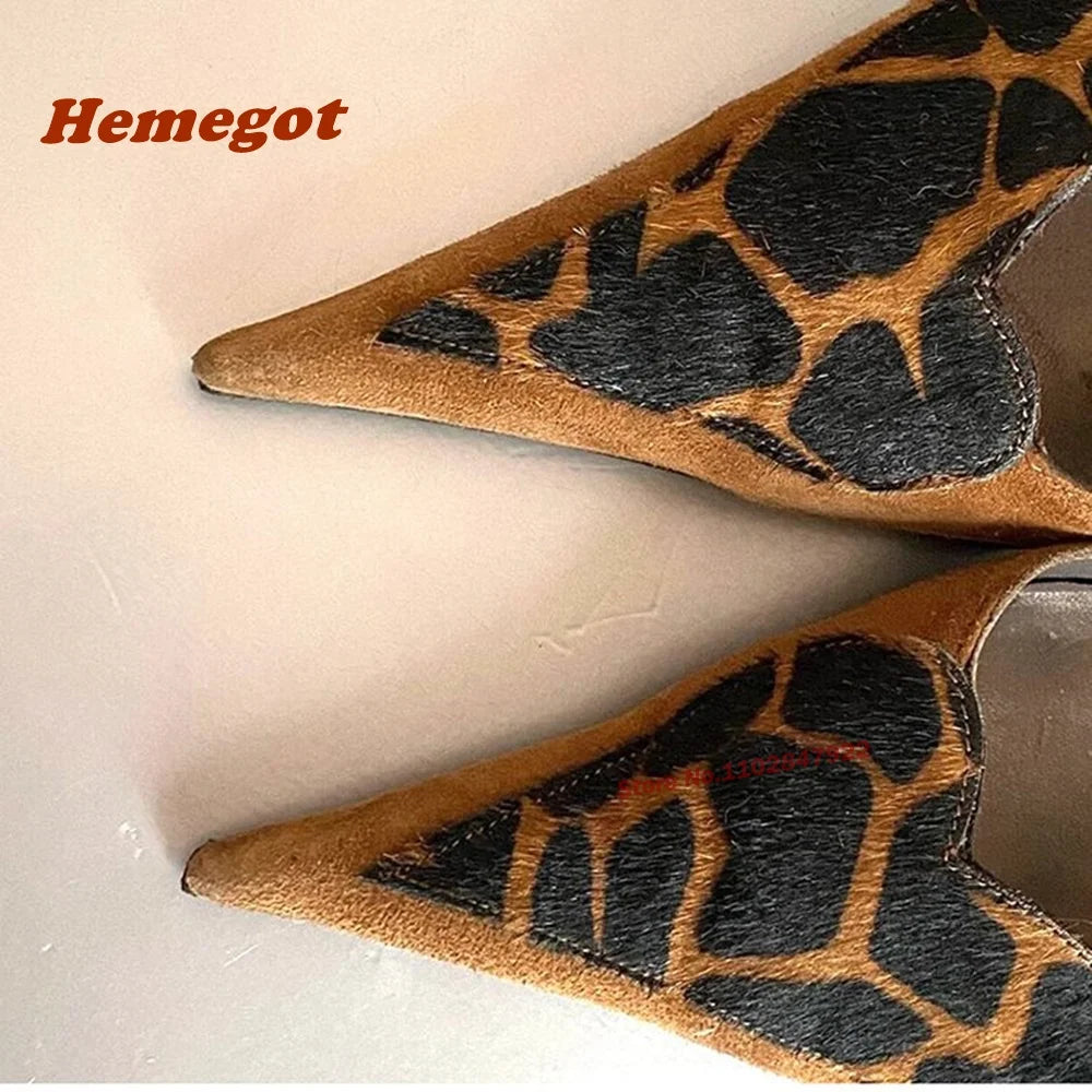 Leopard Print Pointed Toe Stiletto Pumps for Women