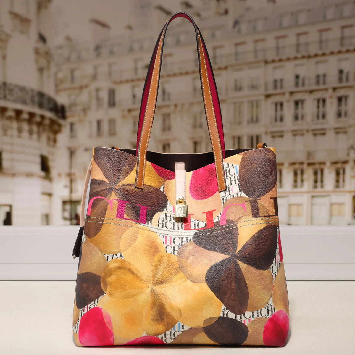 Roomy Printed Bucket Shoulder Bag