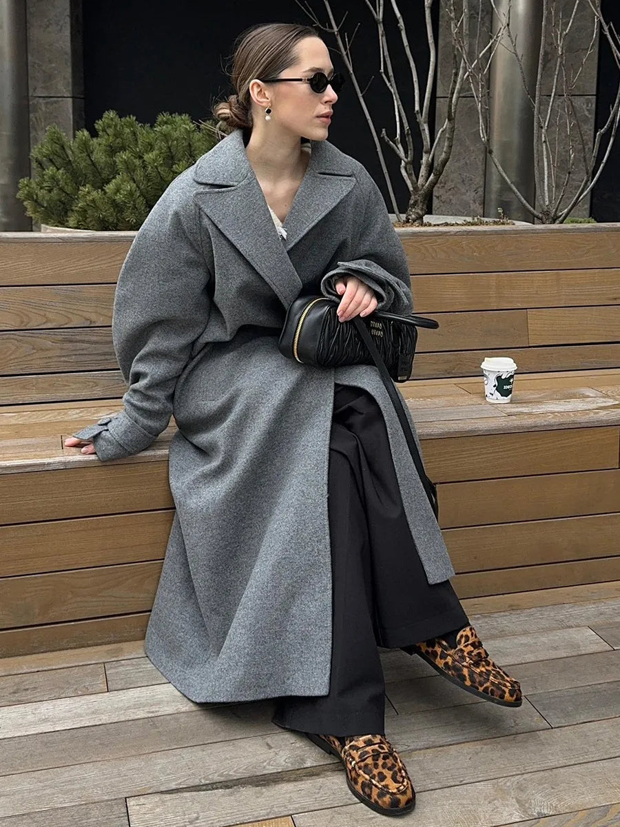 Lace Up Winter Overcoat