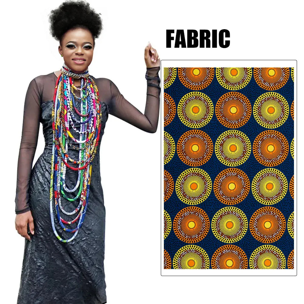 Colorful Ankara Wax Print Statement Necklace for Women