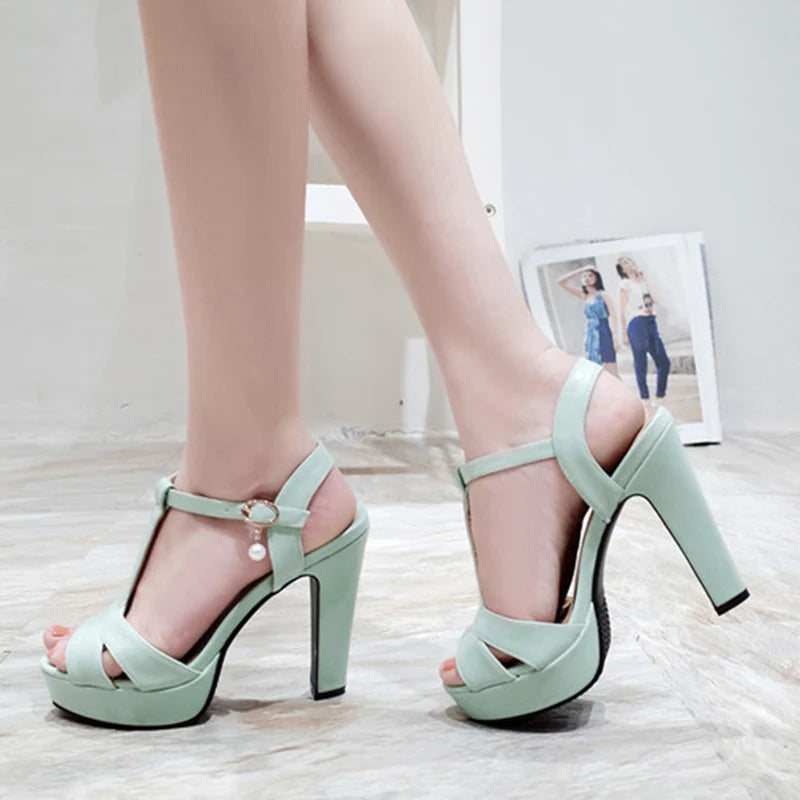 Gladiator T Strap Platform Sandals
