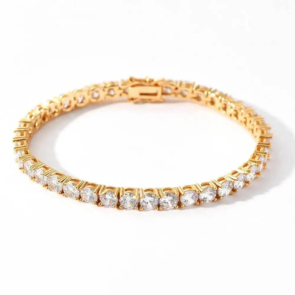 Moissanite Sterling Silver Tennis Bracelet