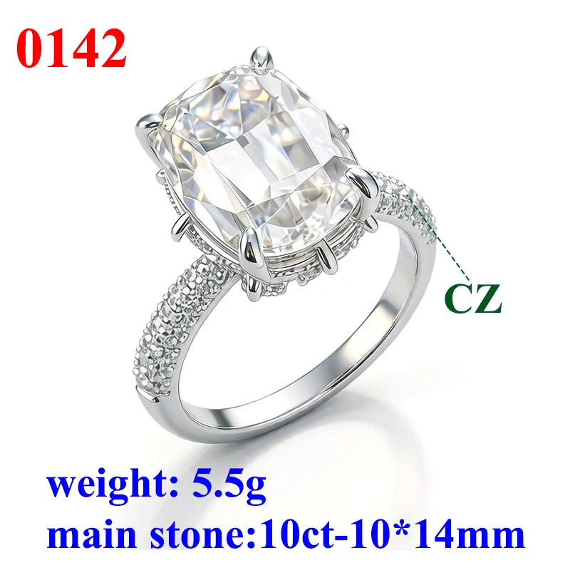 Old European Cut Moissanite Sterling Silver Ring for Women
