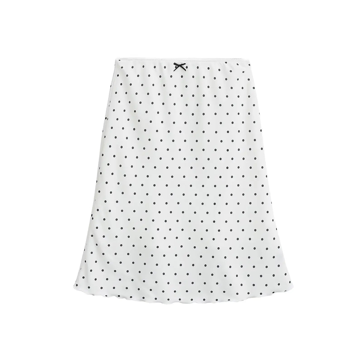 Printed High Waist A-Line Mid-Calf Skirt