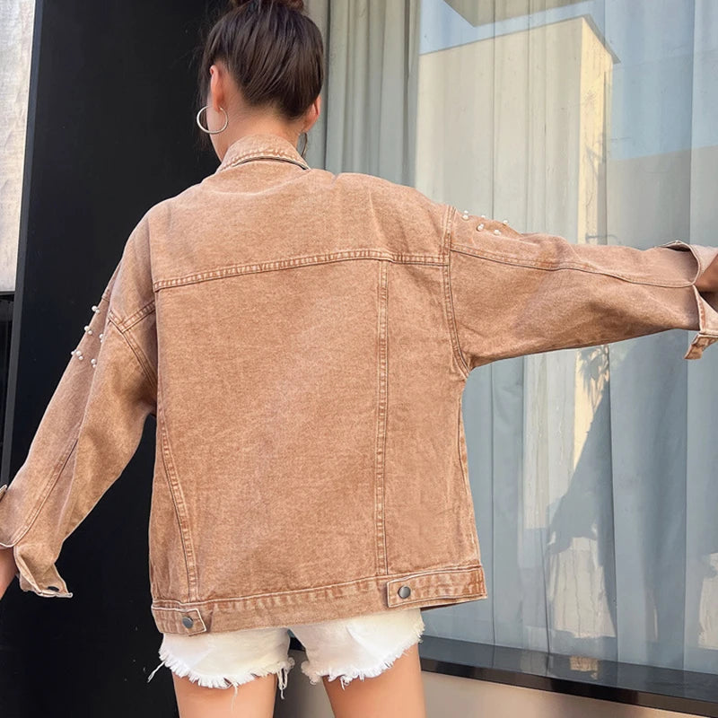 Y2K Beaded Denim Jacket