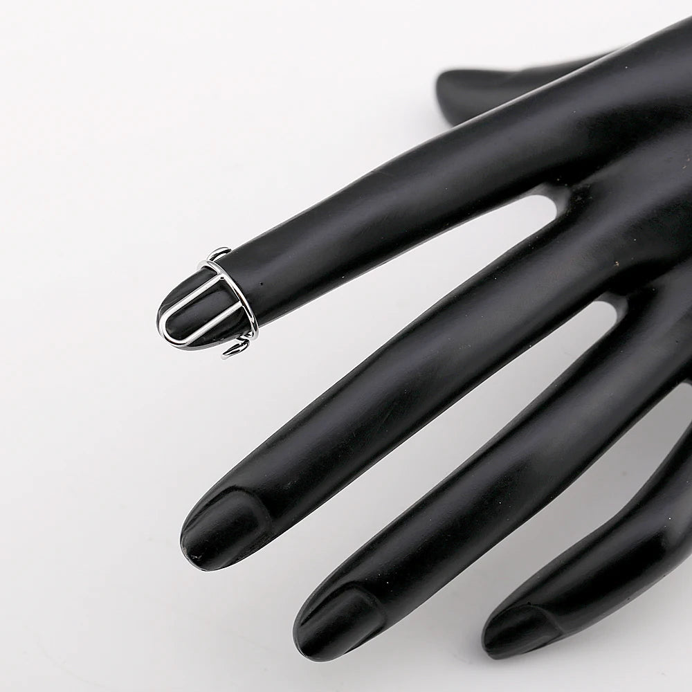 Trendy Thin Stackable Nail Ring Set of 10 for Women