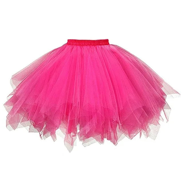 Vintage Lace Tulle Tutu Petticoat Skirt for Women