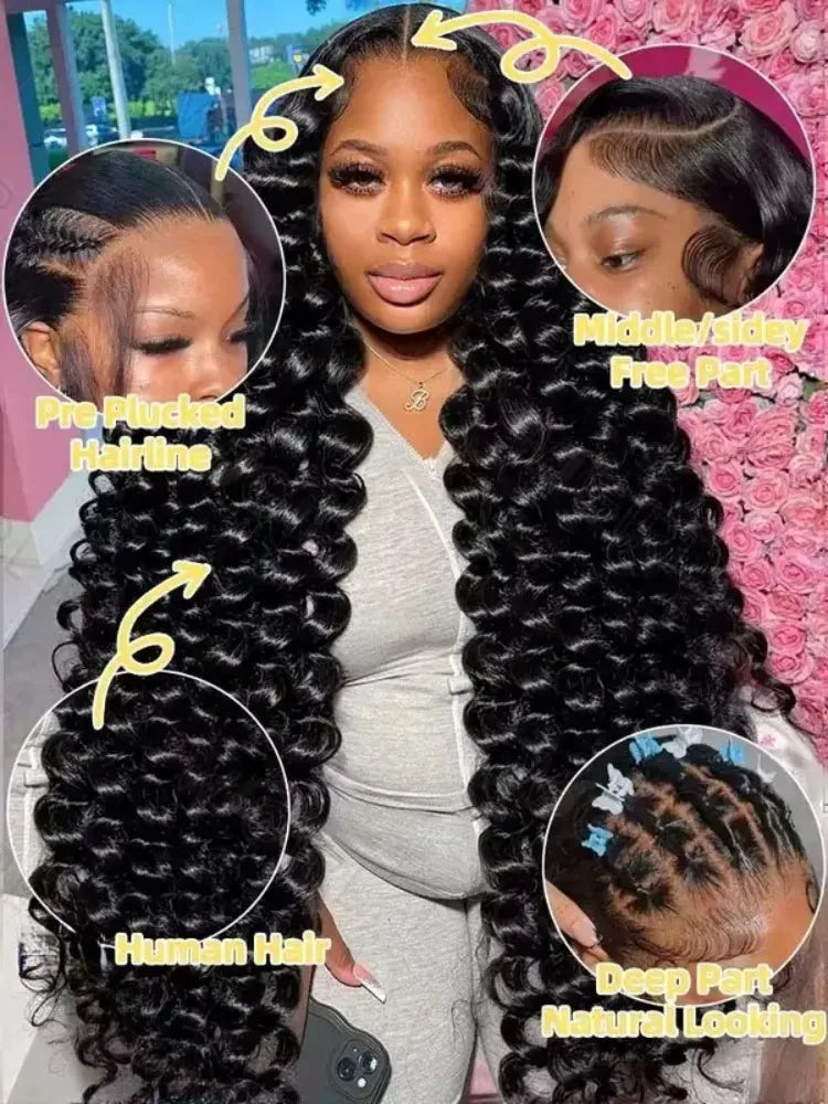 Premium Extra Long Deep Wave Lace Front Wig for Women
