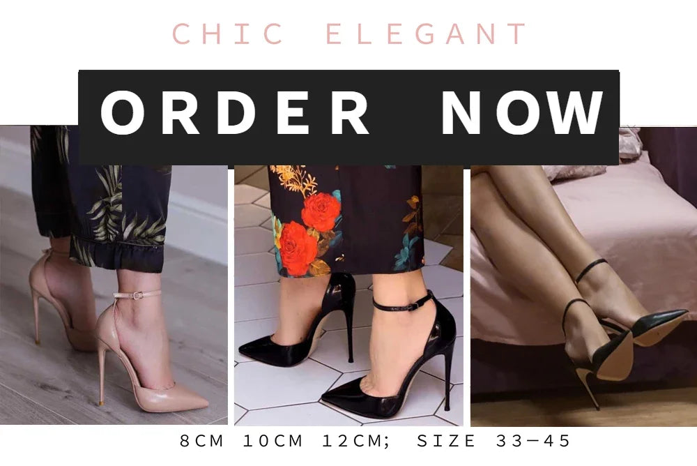 Rose Pink Patent Pointed Toe Ankle Strap Pumps for Women