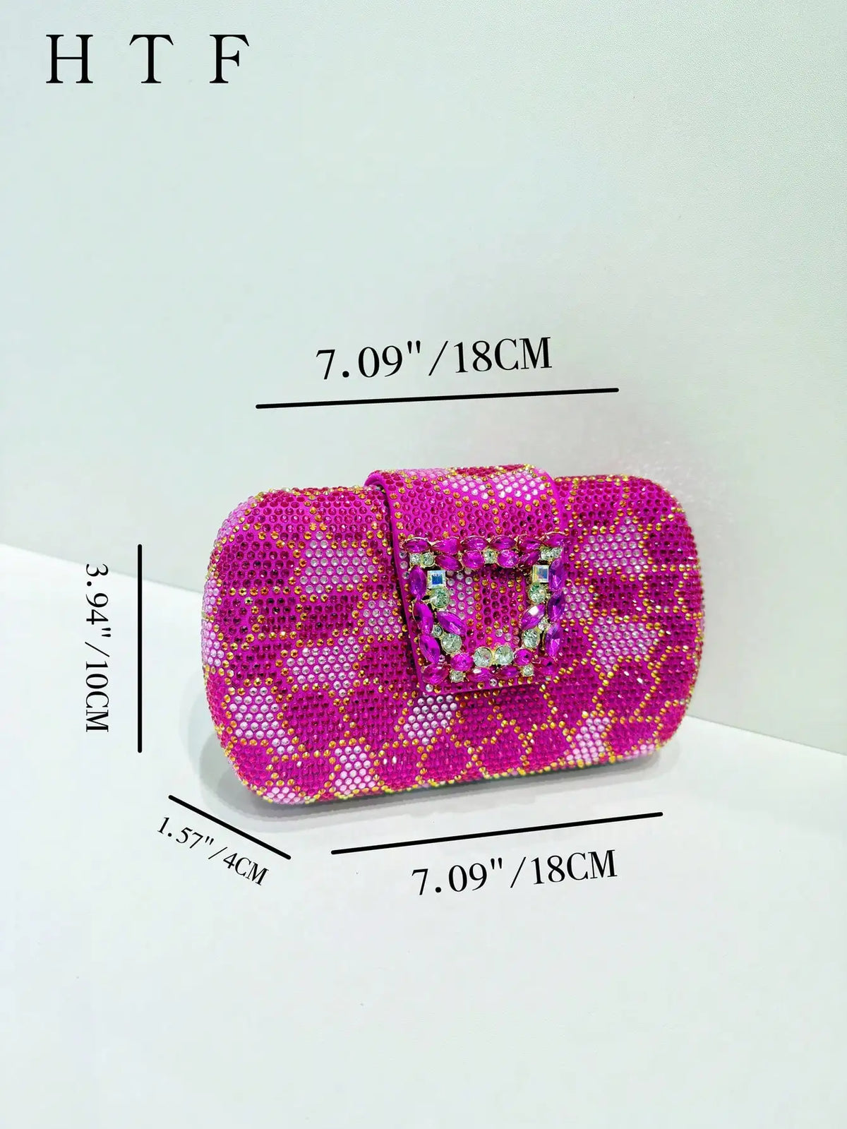 Elegant Glitter Ruched Evening Clutch Handbag for Women