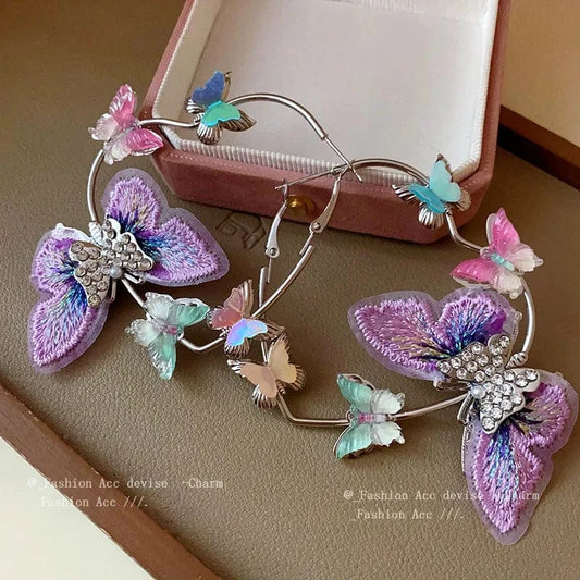 Butterfly Pearl Earrings Fashion Luxury Jewelry Wholesale