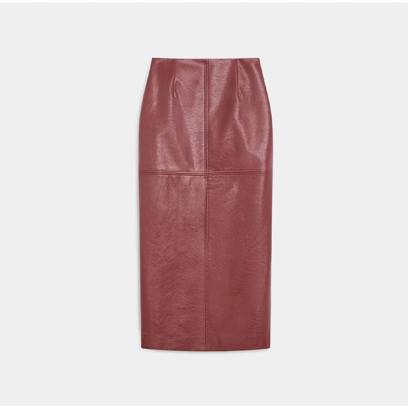 Vintage Leather Skirt Set