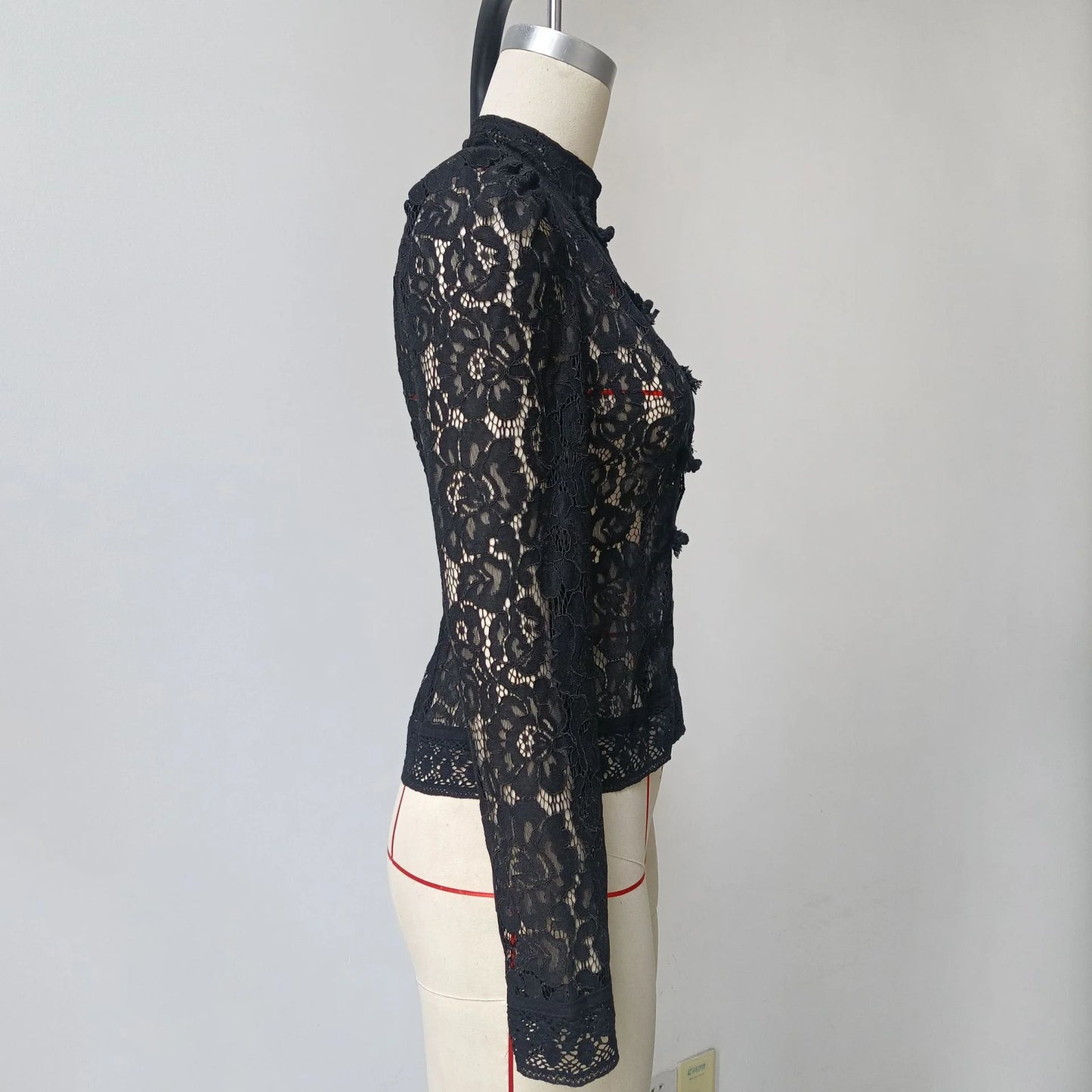 Lace See Through Hollow Out Blouse