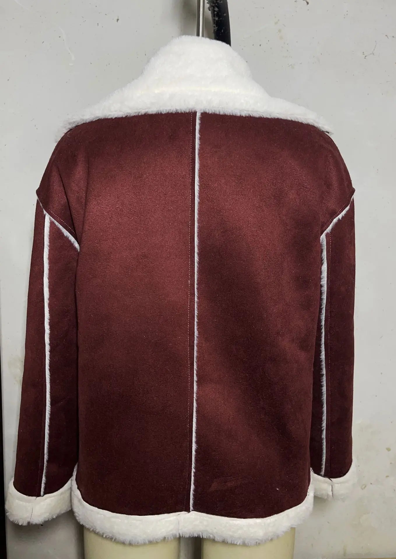 Turn Down Collar Shearling Jacket