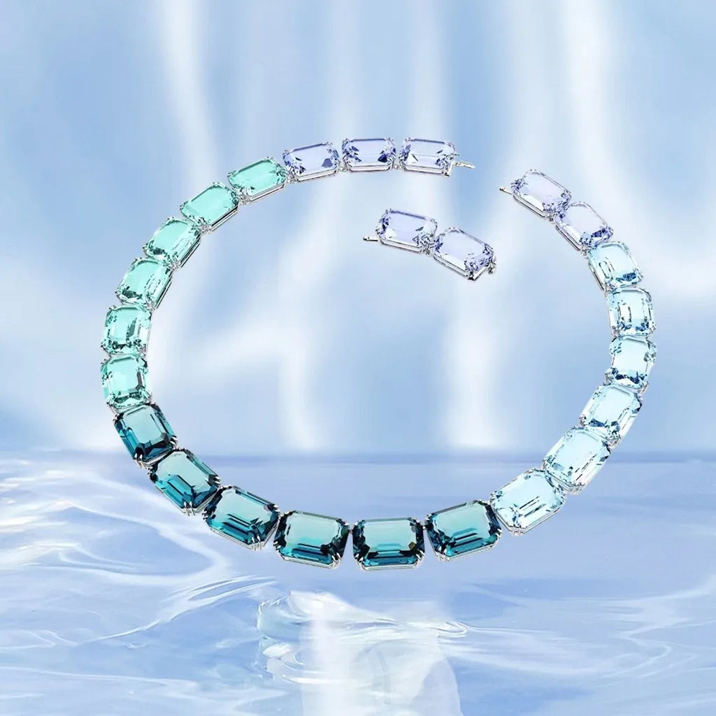 Radiant Crystal Necklace and Earring Jewelry Set for Women