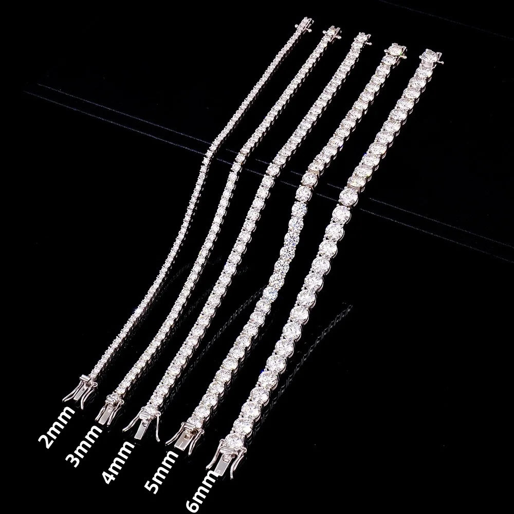 Elegant Round Cut Moissanite Tennis Bracelet For Women