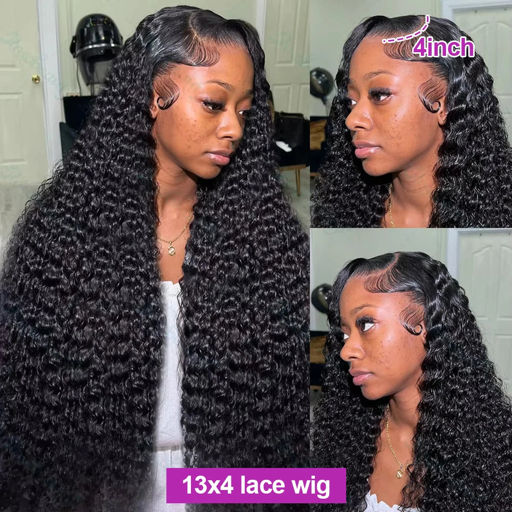 Glueless Deep Wave Water Curl Wig