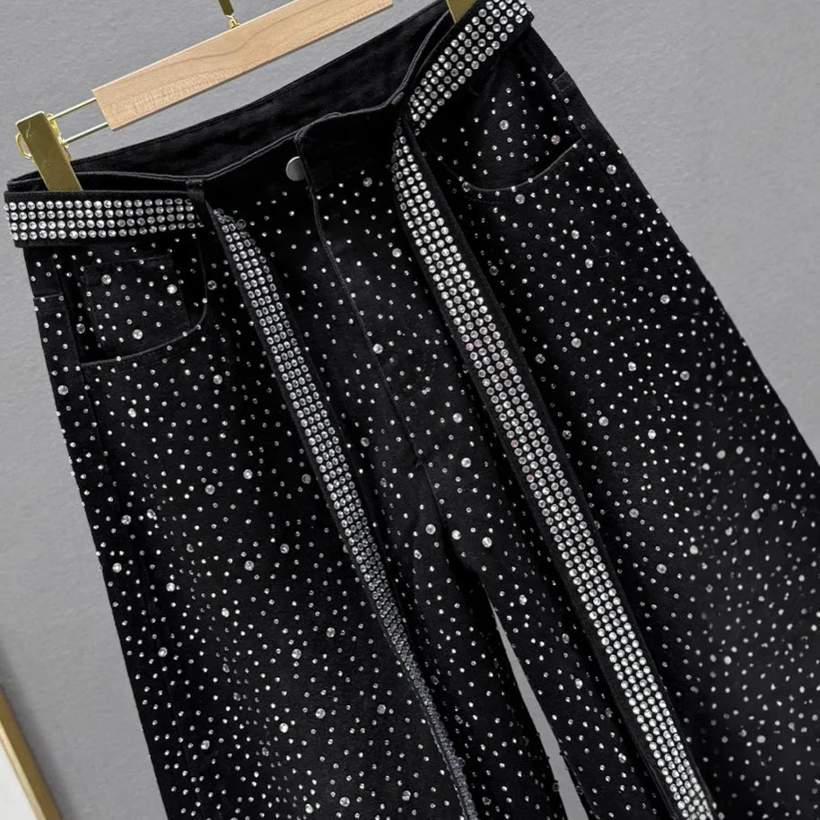 High Waist Straight Wide Leg Jeans