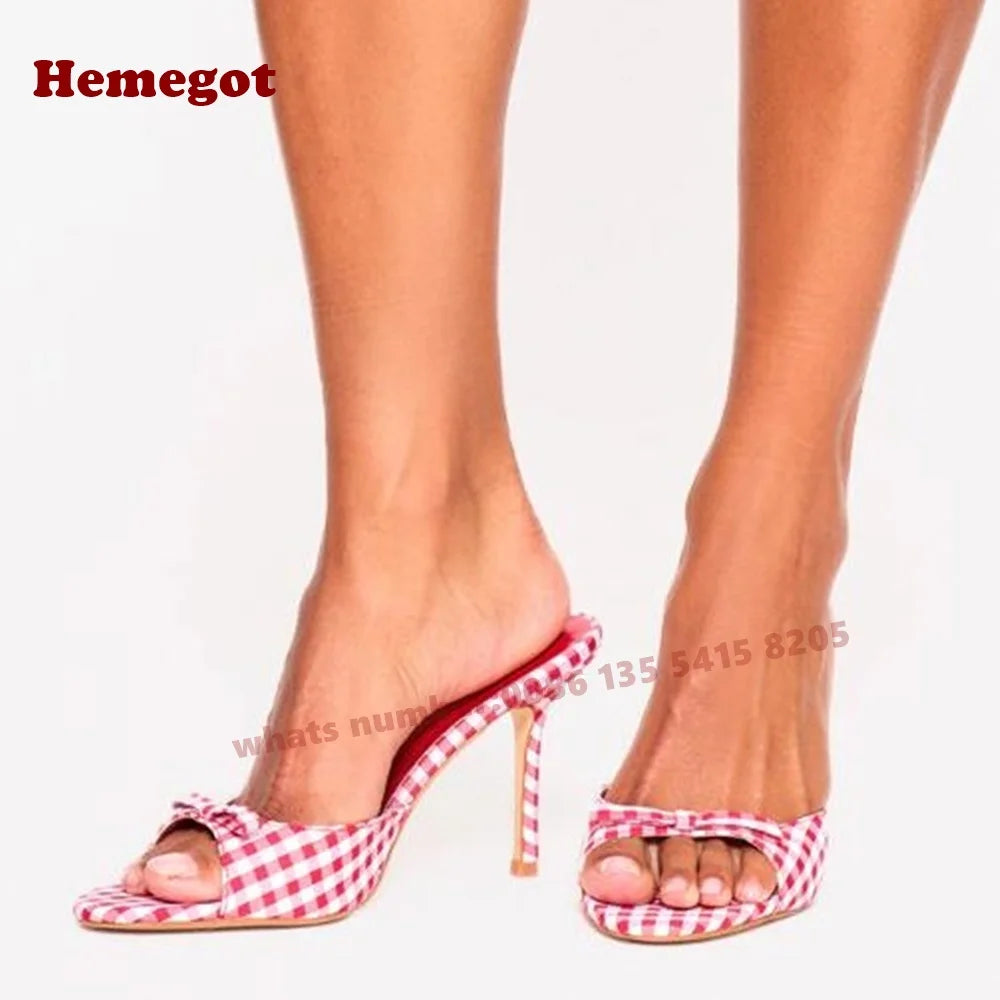 Open Toe Butterfly Knot Slip On Slippers for Women