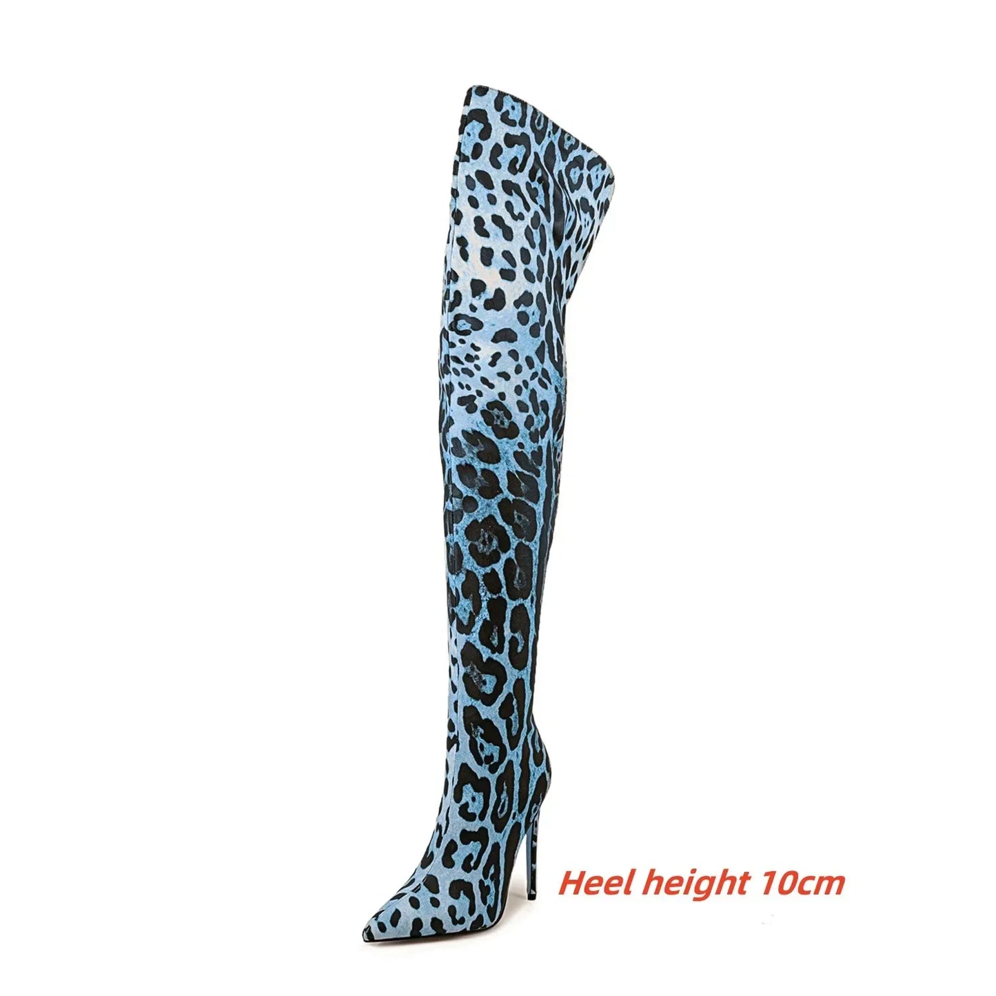 Sexy Striped Back Zip Over-the-Knee Boots for Women