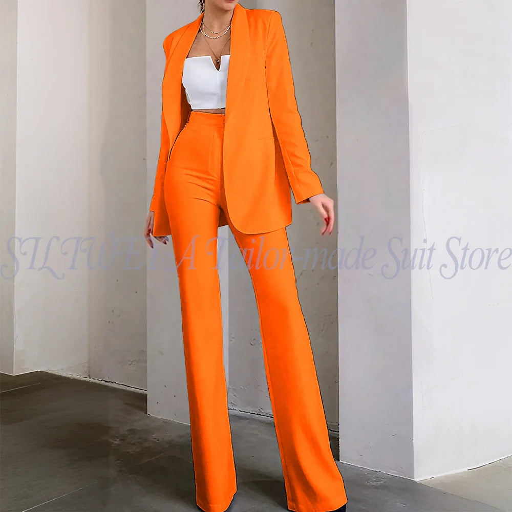 Classic Sophisticated Single Breasted Pants Set for Women