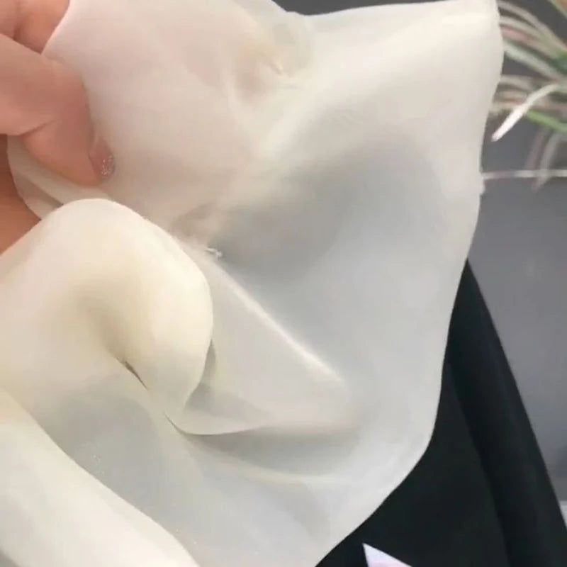 French style T-shirt shoulder splicing T-shirt women's spring and autumn new fashion temperament slim long-sleeved shirt