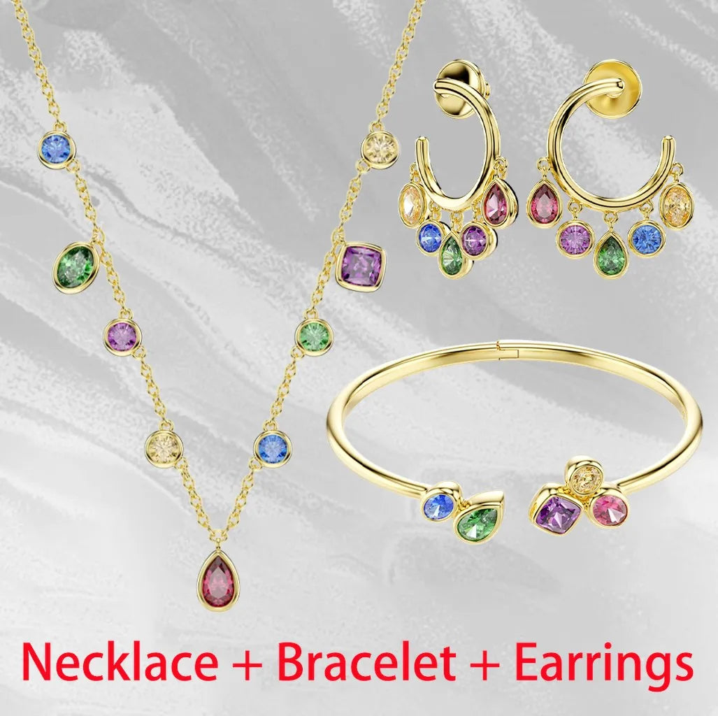 Dazzling Zircon Crystal Statement Necklace for Women