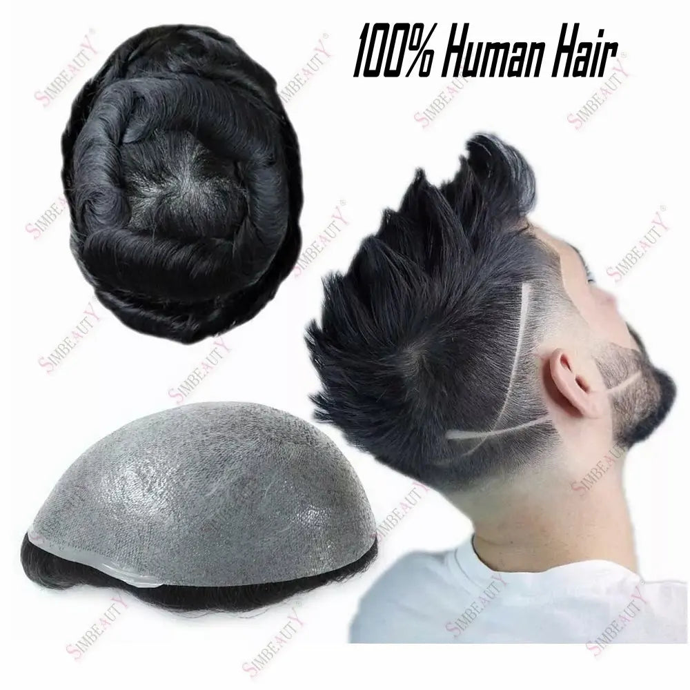 Ultra Thin Natural Hair Toupee Replacement System for Women