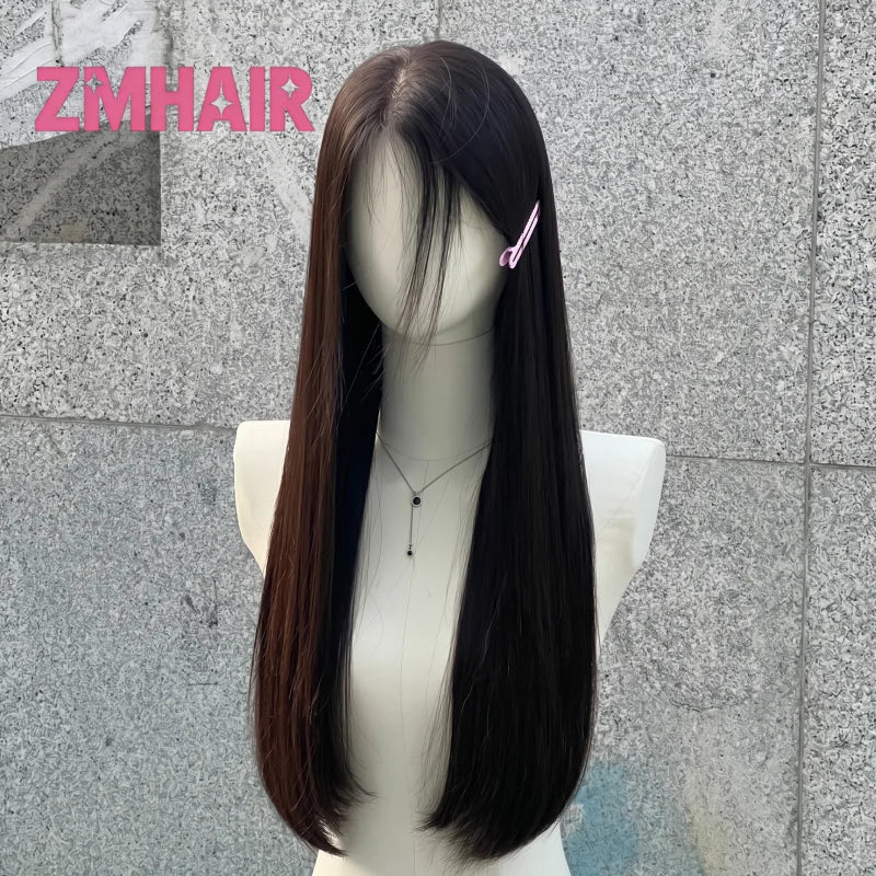 Lightweight Straight Silk Base Lace Front Wig for Women